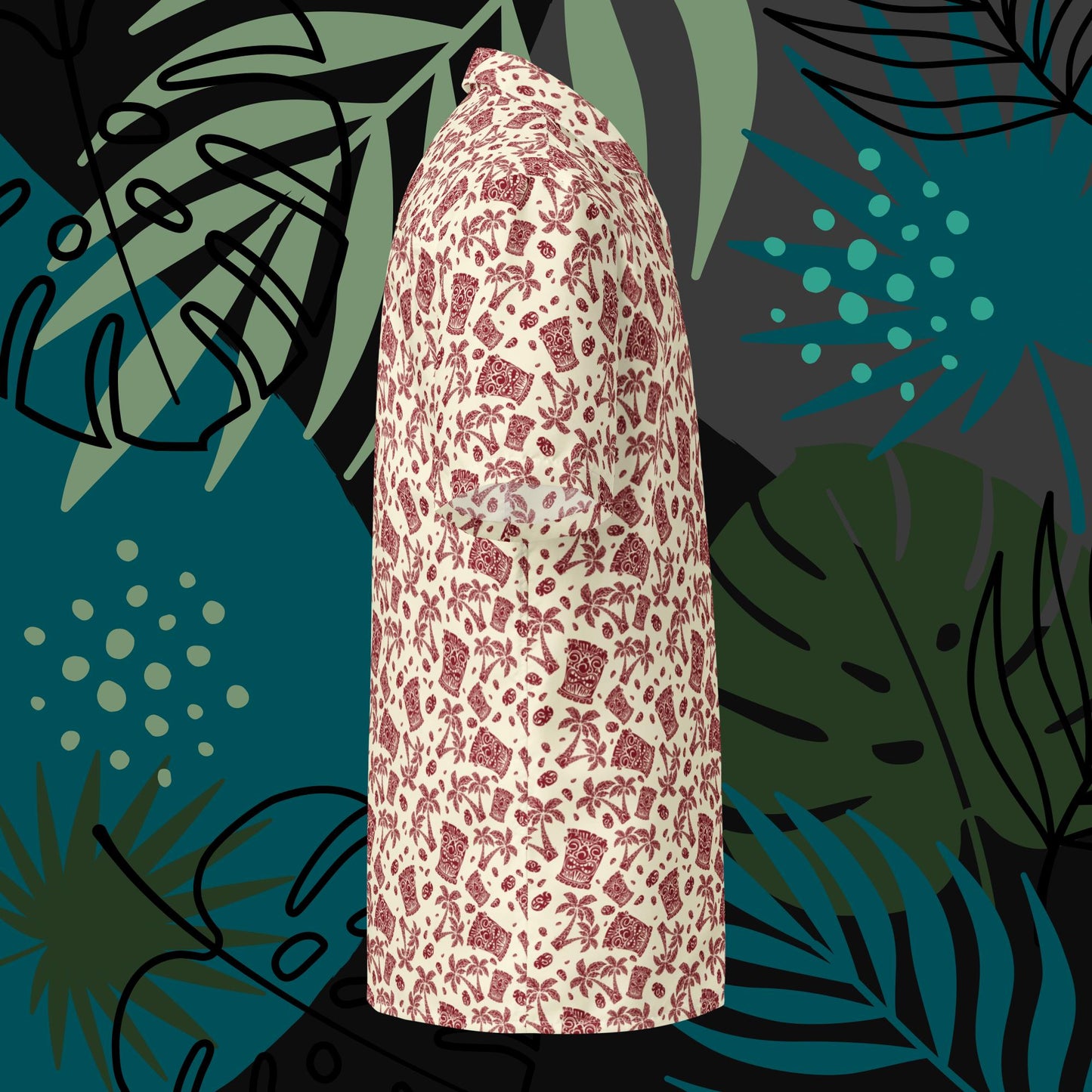 Tiki Mask Button-Up Shirt