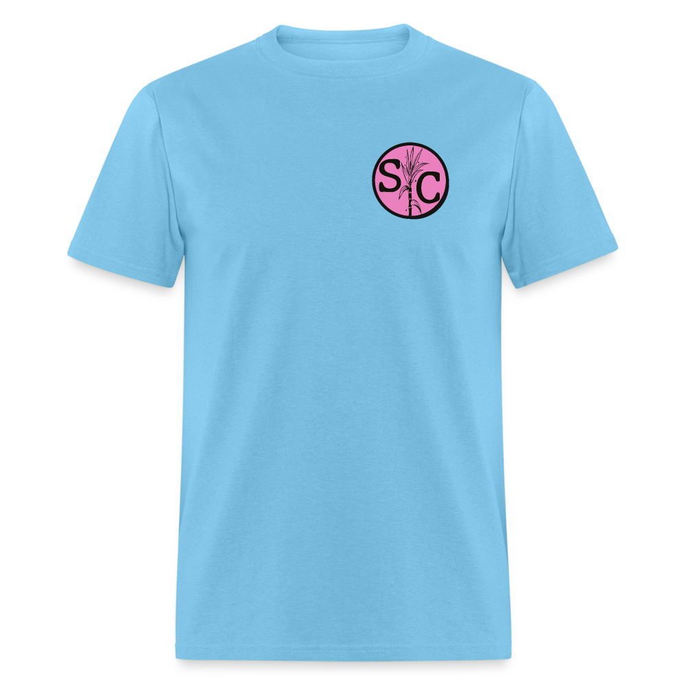 Sugar Cane SC Pink Logo Classic T-Shirt - aquatic blue