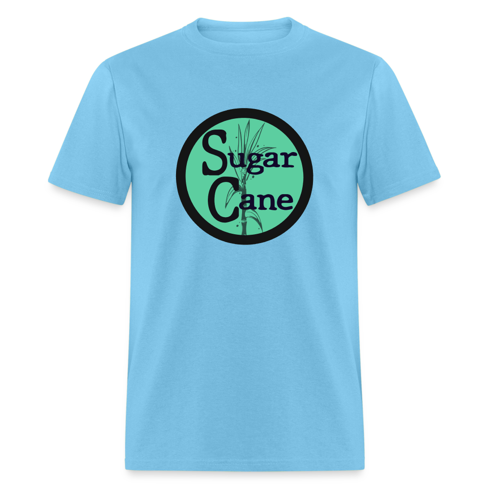 Sugar Cane Large Front Teal Logo Classic T Shirt - aquatic blue