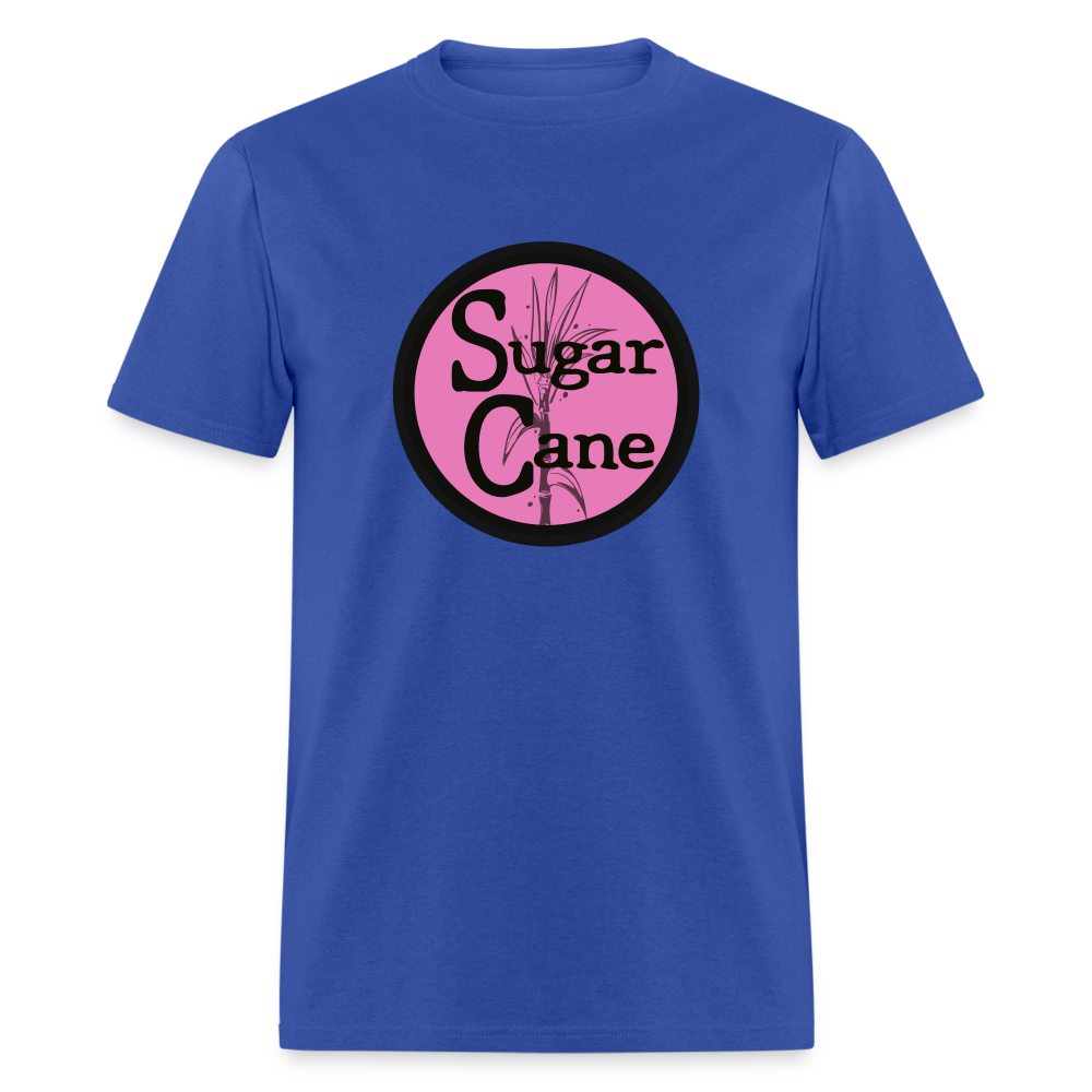 Sugar Cane Large Front Pink Logo Classic T-Shirt - royal blue