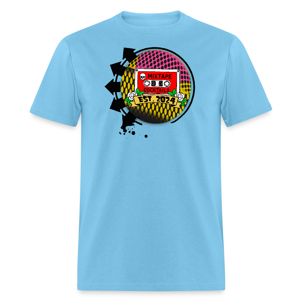 the Mixtape Cocktails T-Shirt - aquatic blue
