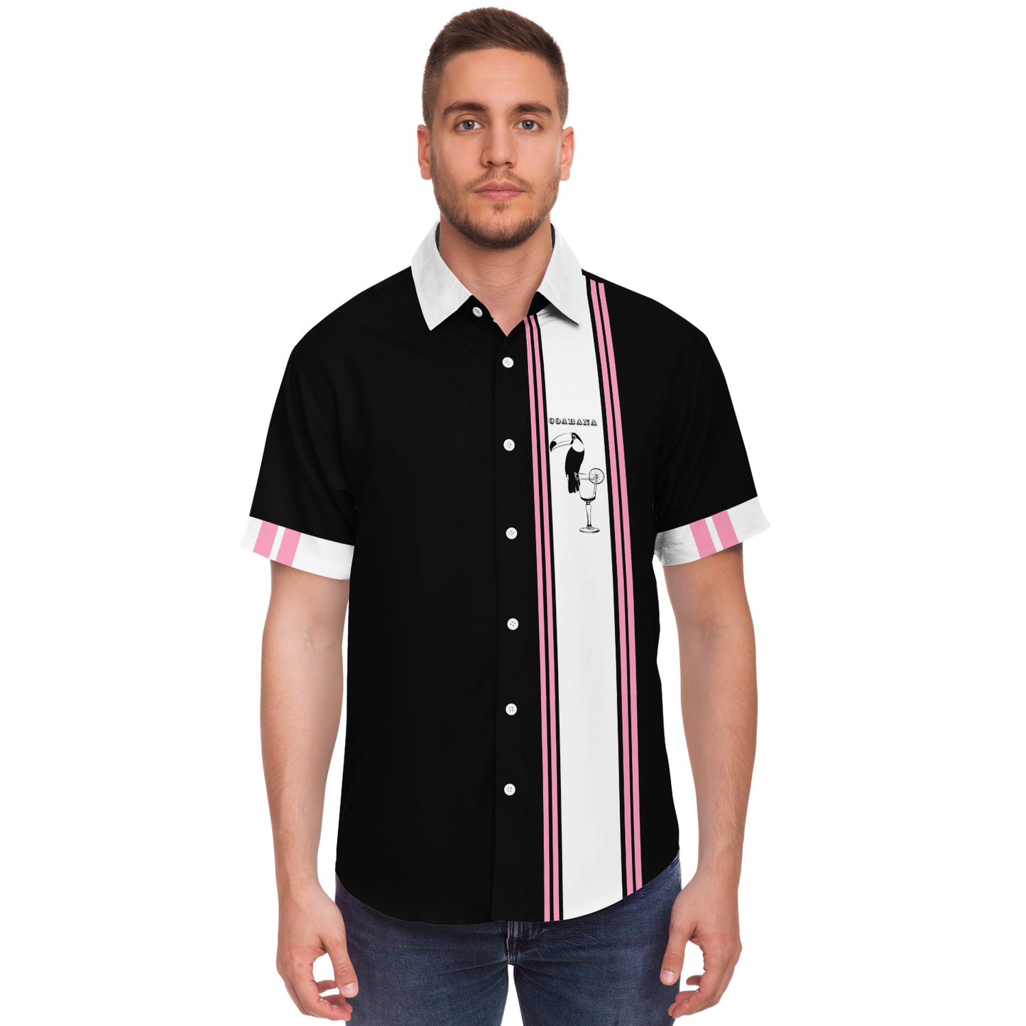 Coabana Cocktail Bar Black Button-down Shirt