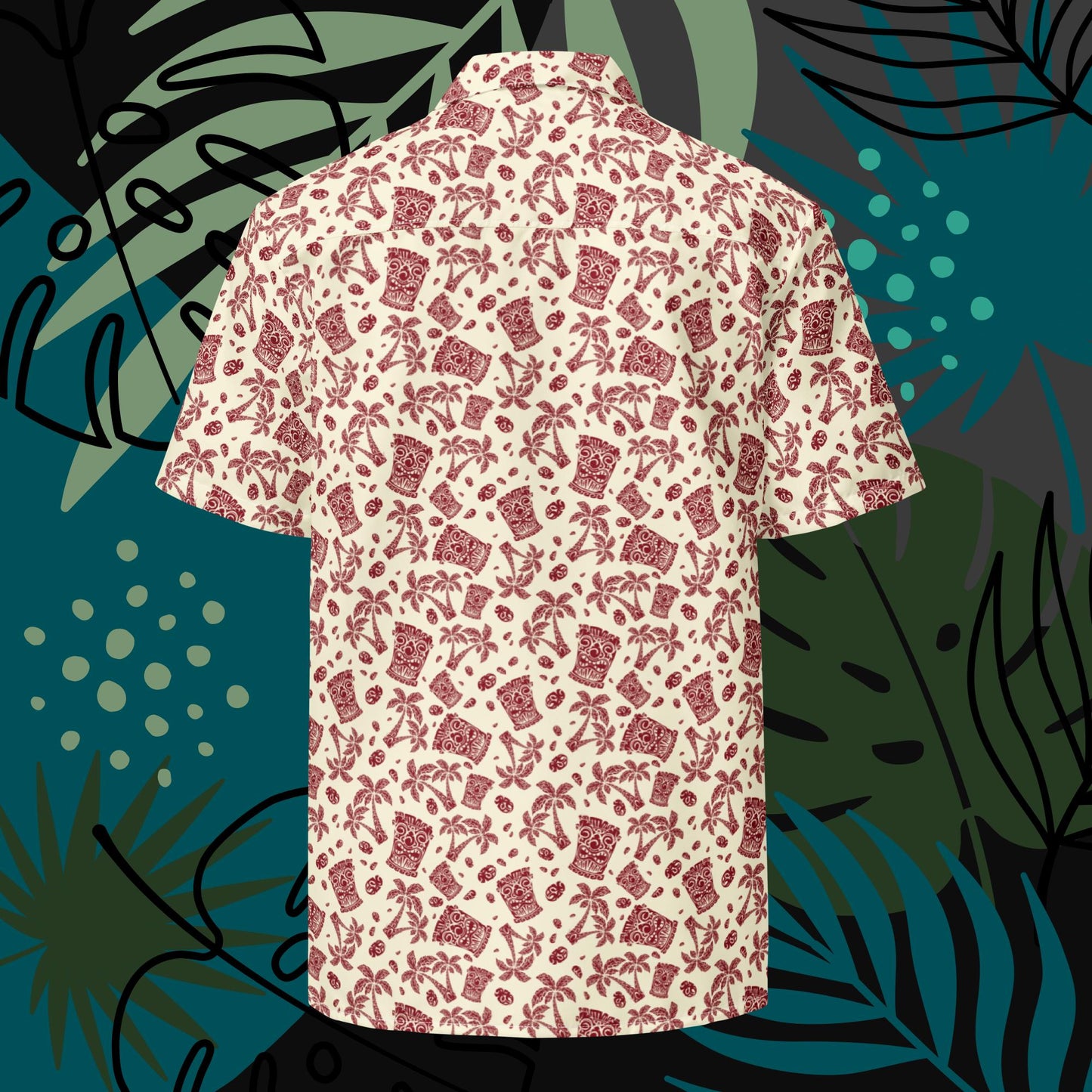 Tiki Mask Button-Up Shirt