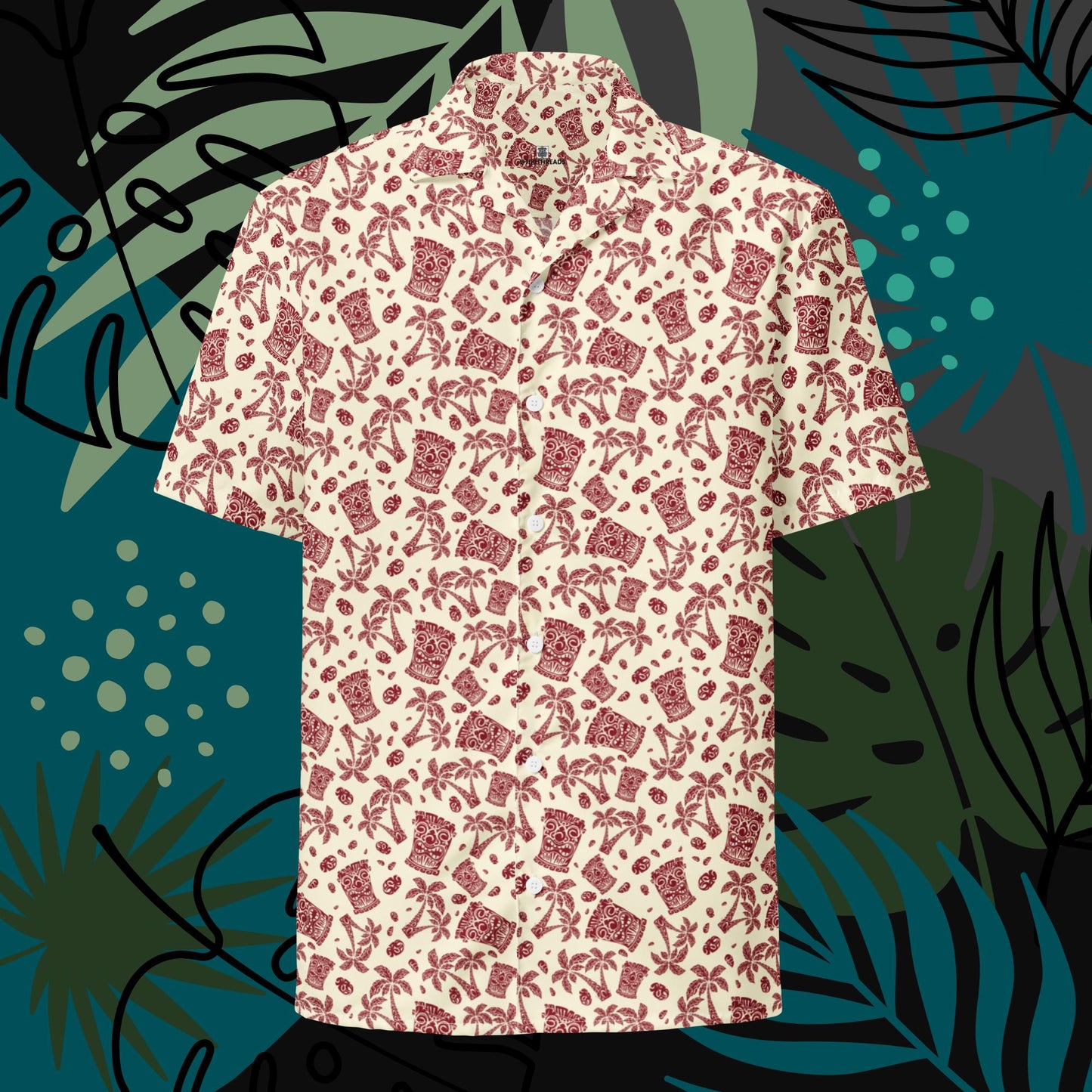 Tiki Mask Button-Up Shirt