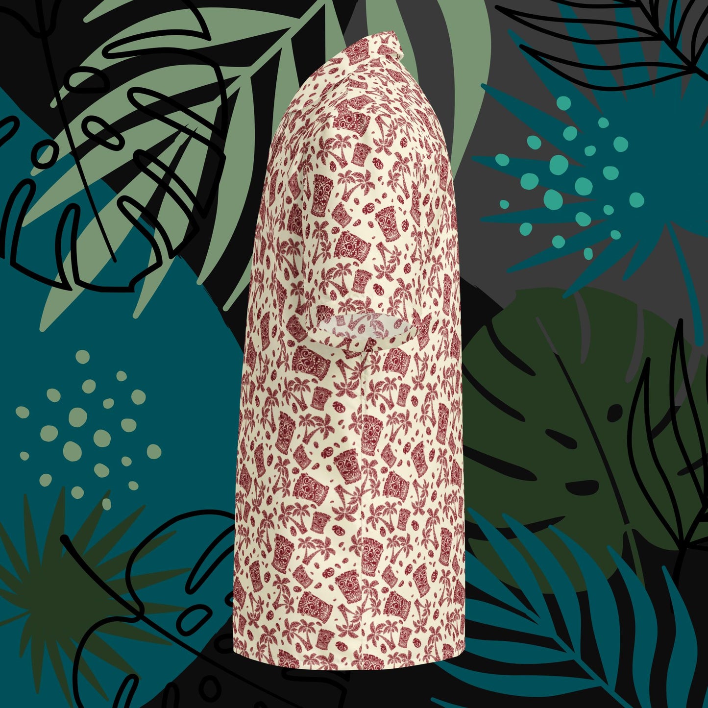 Tiki Mask Button-Up Shirt