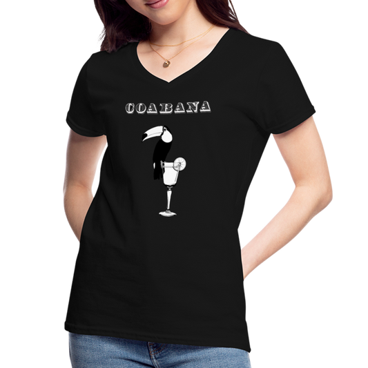 Coabana Women's V-Neck - Black T-Shirt - black