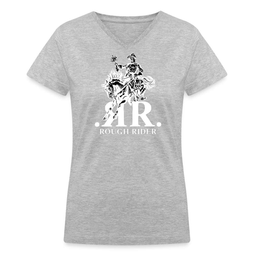 Rough Rider Women's V-Neck T-Shirt - New! - gray