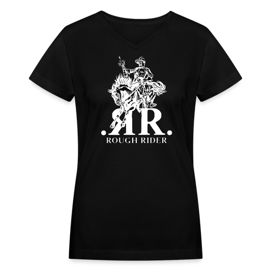 Rough Rider Women's V-Neck T-Shirt - New! - black